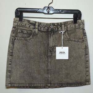 JBD Denim Micro Skirt Vintage Wash Y2K 90s Grunge Indie NEW Women's Size Small